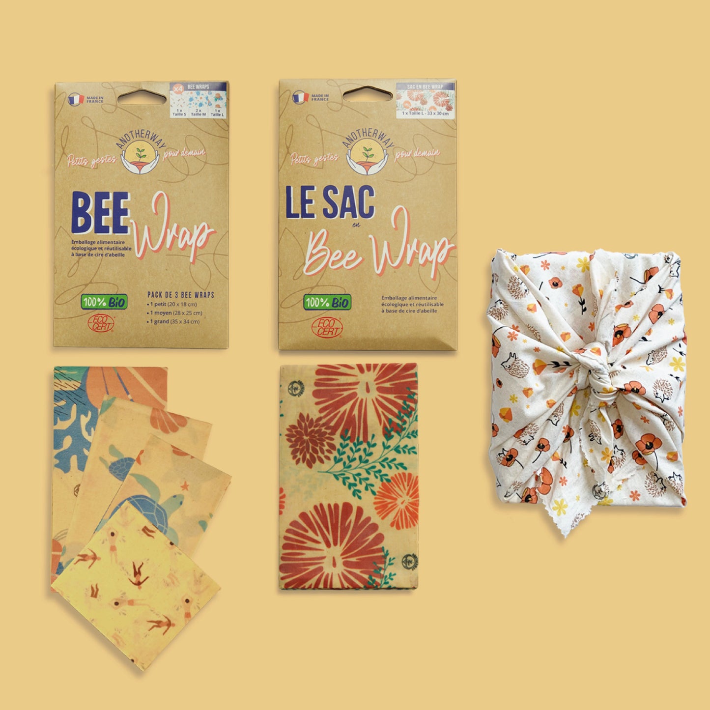 Coffret Bee Wraps bio essentiel