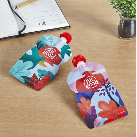 Gourdes alimentaires réutilisables x4