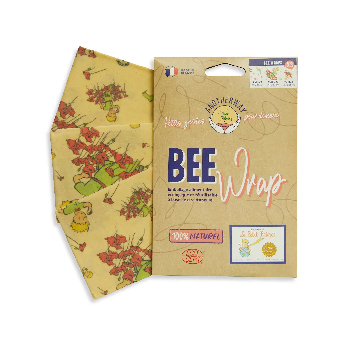 bee wrap francais petit prince emballage alimentaire réutilisable cire abeille