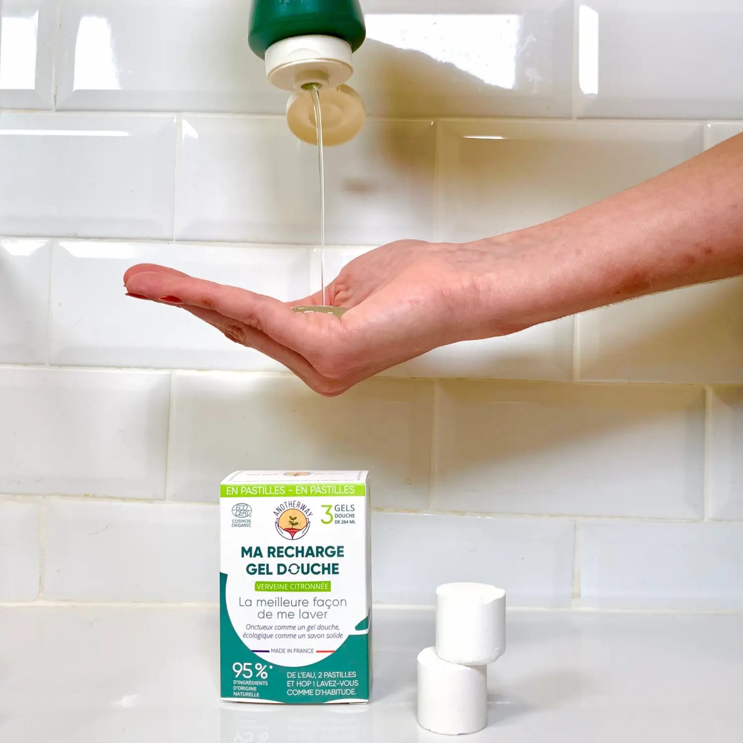 gel douche naturel pastille salle de bain efficace