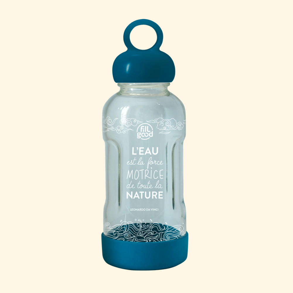 Gourde en verre de 600ml avec étui soft shell FLABER – TRANS LASER Gourde en verre de 600ml avec étui soft shell FLABER – TRANS LASER