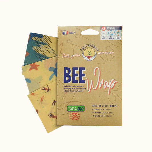 bee wrap bio océan cire d'abeille emballage alimentaire film plastique réutilisable